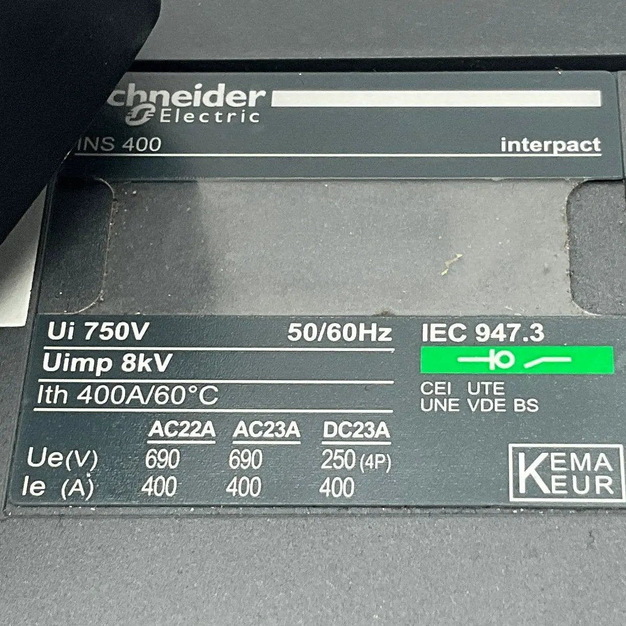 Schneider Electric Interpact INS400 Switch Disconnector-Switch Disconnector-Used Industrial Parts
