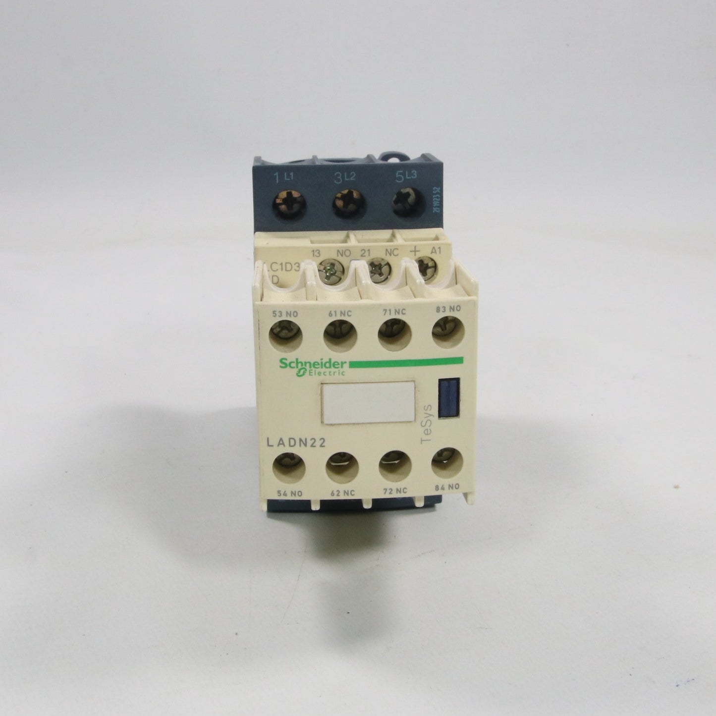 Schneider Electric LC1D32BD Contactor with LADN22 Contact Block-Power Contactor with Contact Block-Used Industrial Parts