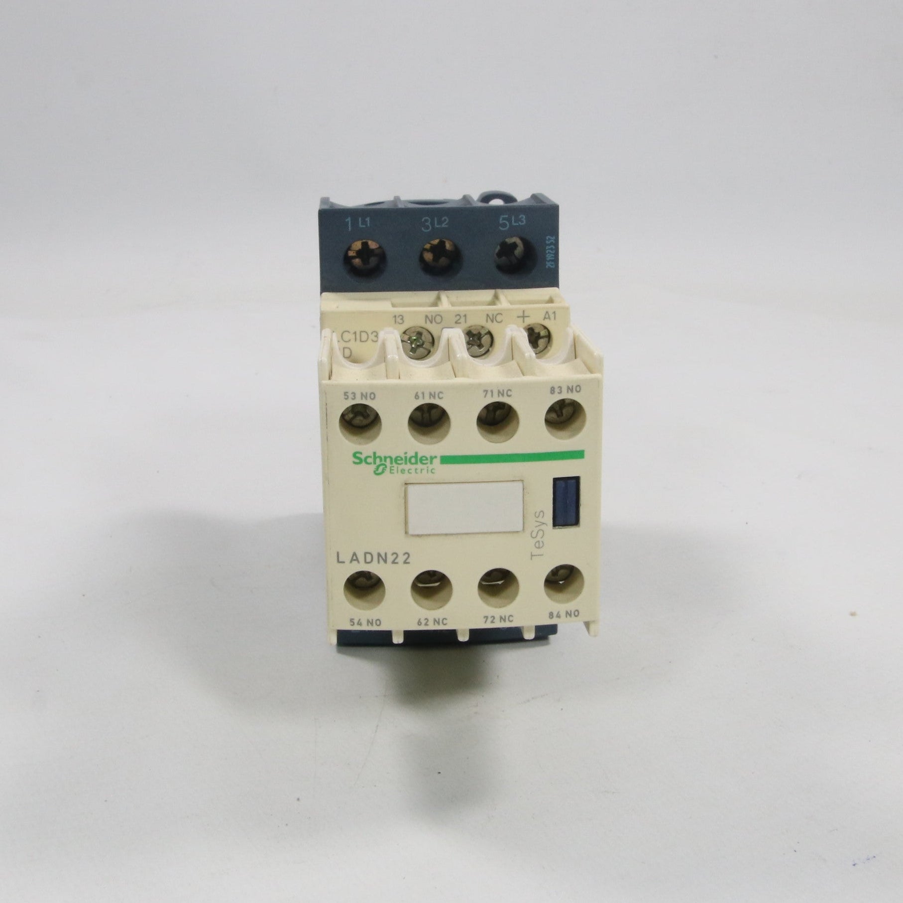 Schneider Electric LC1D32BD Contactor with LADN22 Contact Block-Power Contactor with Contact Block-Used Industrial Parts