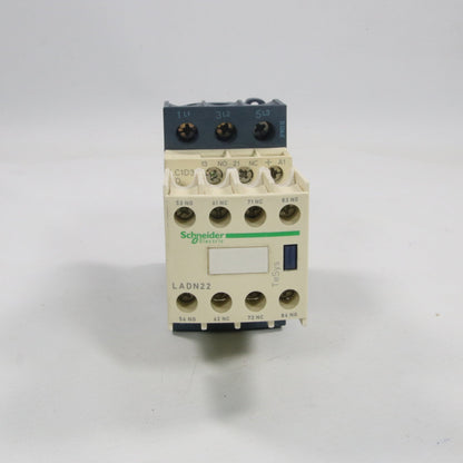 Schneider Electric LC1D32BD Contactor with LADN22 Contact Block-Power Contactor with Contact Block-Used Industrial Parts