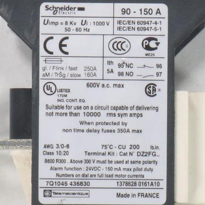 Schneider Electric LR9 D 69 Electronic Thermal Overload Relay-Electronic Thermal Overload Relay-Used Industrial Parts