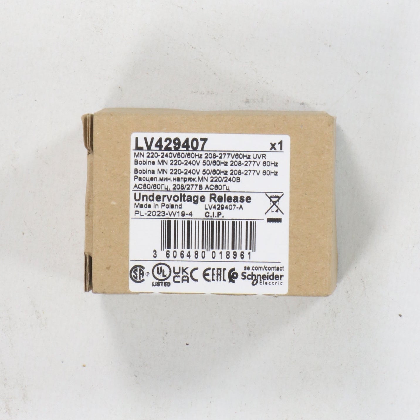 Schneider Electric LV429407 Undervoltage Release-Undervoltage Release-Used Industrial Parts