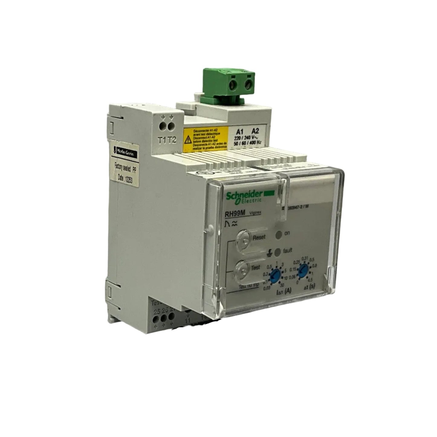 Schneider Electric RH99M Residual Current Monitoring Relay-Residual Current Monitoring Relay-01-AB-02-12-03-6152430164129-Used Industrial Parts