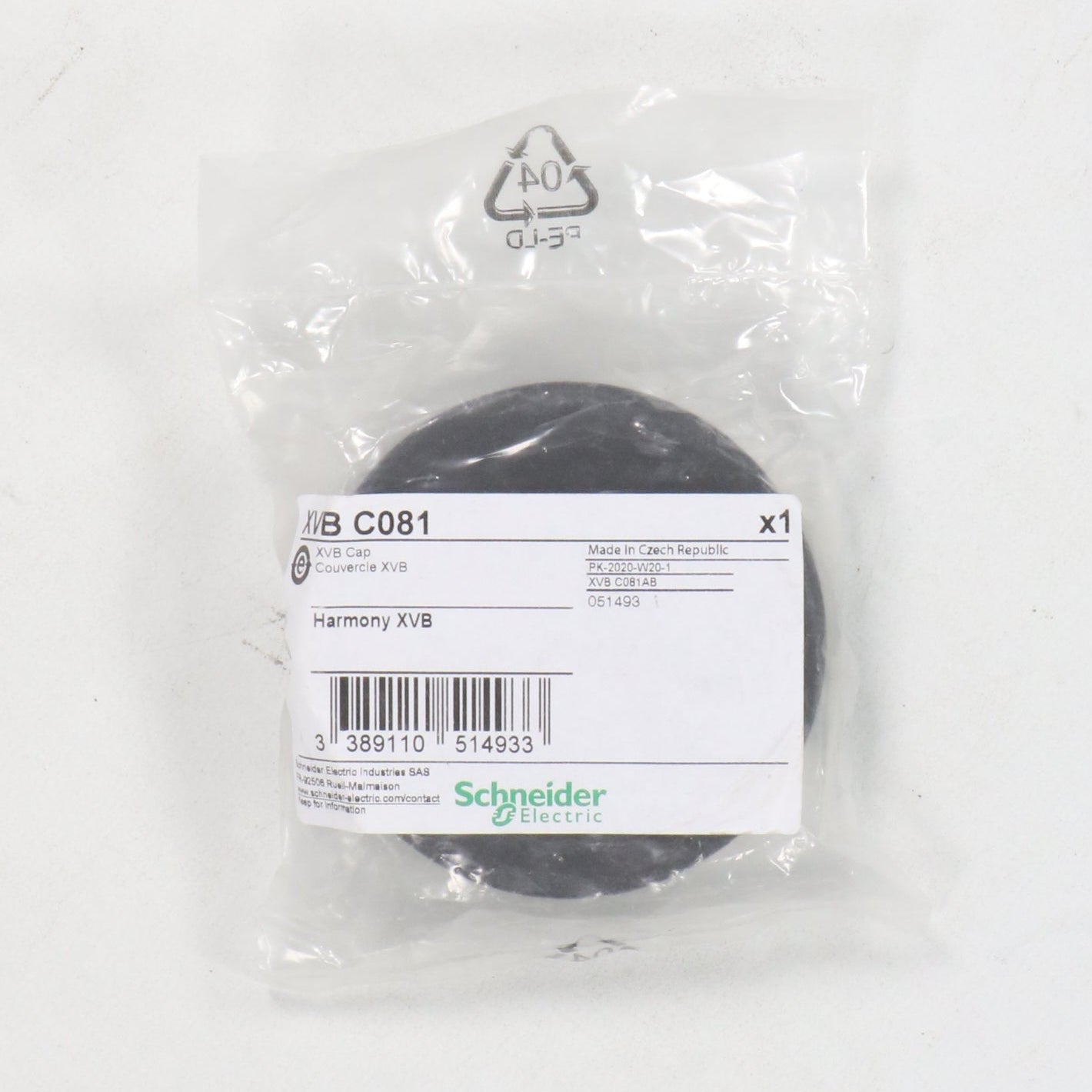 Schneider Electric XVB C081 AB Replacement Cap-Replacement Cap-Used Industrial Parts