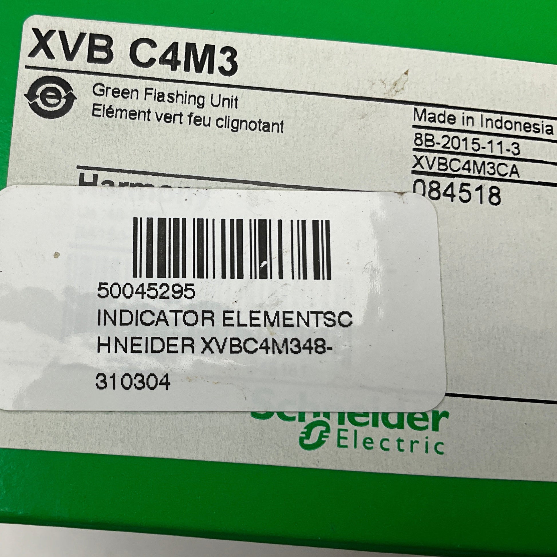 Schneider Electric XVBC4M3CA Green Flashing Unit-Green Flashing Unit-Used Industrial Parts
