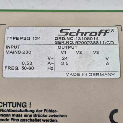 Schroff PSG 124 Linear Regulator-Linear Regulator-Used Industrial Parts