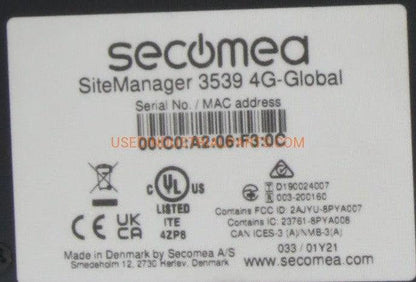 Secomea SiteManager 3539 4G-Global IoT Gateway-IoT Gateway-AE-02-03-Used Industrial Parts