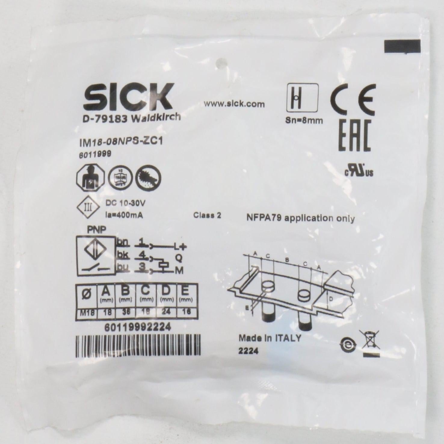 Sick IM18 08NPS ZC1 Inductive Sensor-Inductive Sensor-Used Industrial Parts