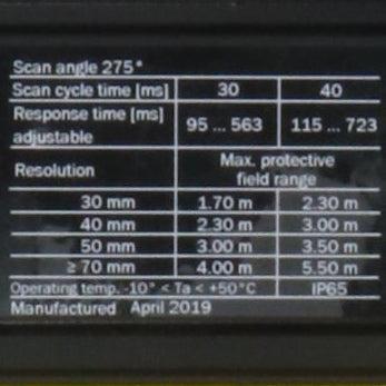 Sick MICS3 ACAZ55PZ1 microScan3 Core Safety Laser Scanner-Safety Laser Scanner-Used Industrial Parts