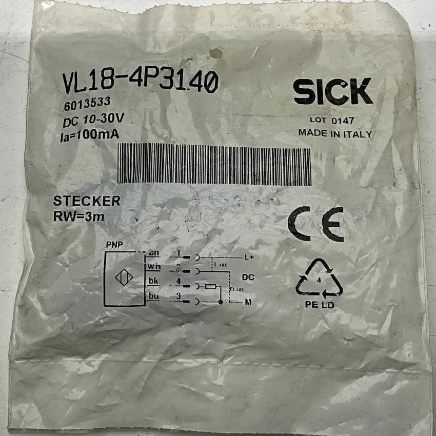 Sick VL18-4P3140 Photoelectric Retro-reflective Sensor - 6013533-Photoelectric Retro-reflective Sensor-Used Industrial Parts