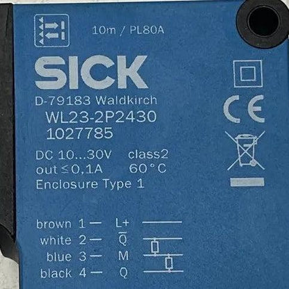 Sick WL23-2P2430 Photoelectric Retro-Reflective Sensor-Photoelectric Retro-Reflective Sensor-Used Industrial Parts