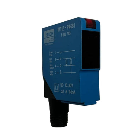 Sick WT12-P4581 Photoelectric Proximity Sensor - 1010743-Photoelectric Proximity Sensor-01-AB-03-12-03-6152430617618-Used Industrial Parts