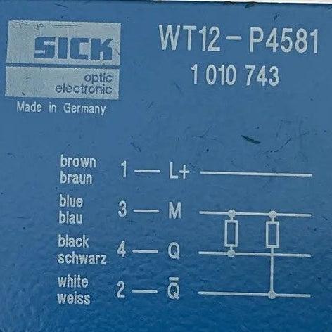 Sick WT12-P4581 Photoelectric Proximity Sensor - 1010743-Photoelectric Proximity Sensor-Used Industrial Parts