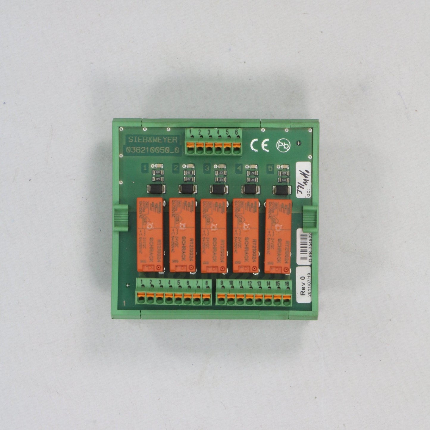 Sieb & Meyer 036210050_0 Relay Card-Relay Card-Used Industrial Parts