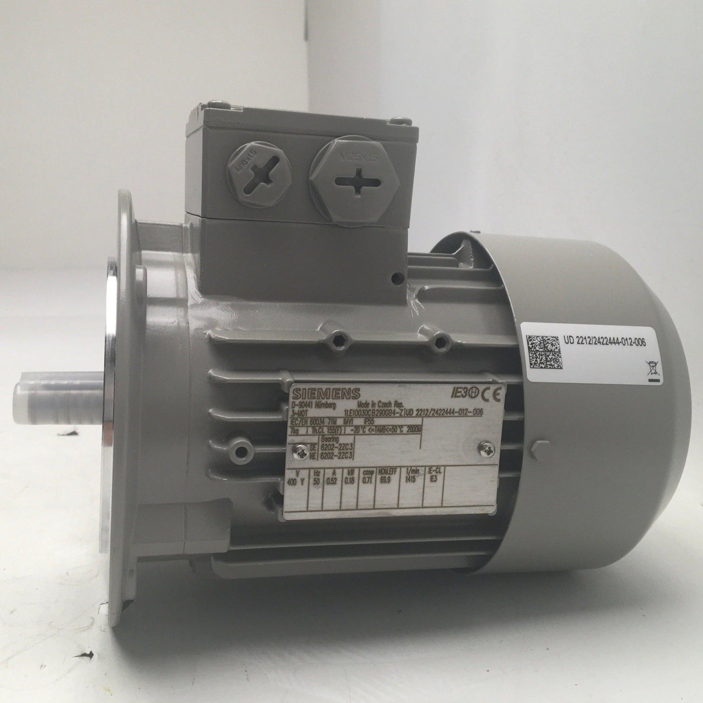 Siemens 1LE1003-0CB29-0GB-Z 3~Phase Motor 0.18kW-3~Phase Motor-Used Industrial Parts