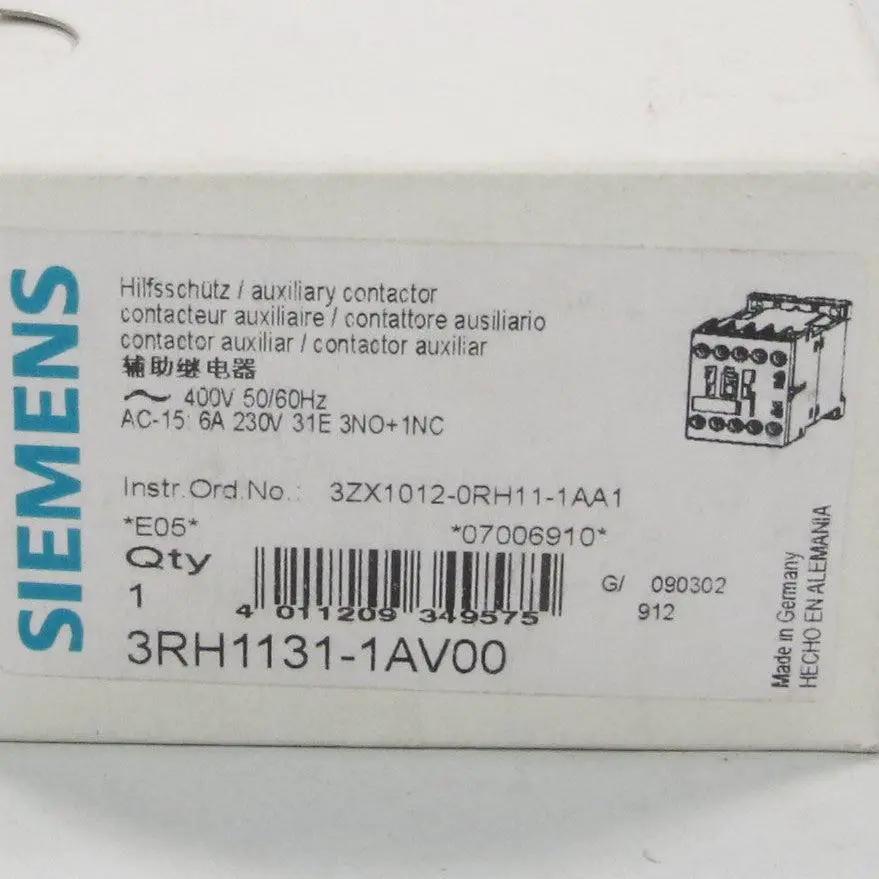 Siemens 3RH1131-1AV00 Auxiliary Contactor-Auxiliary Contactor-Used Industrial Parts
