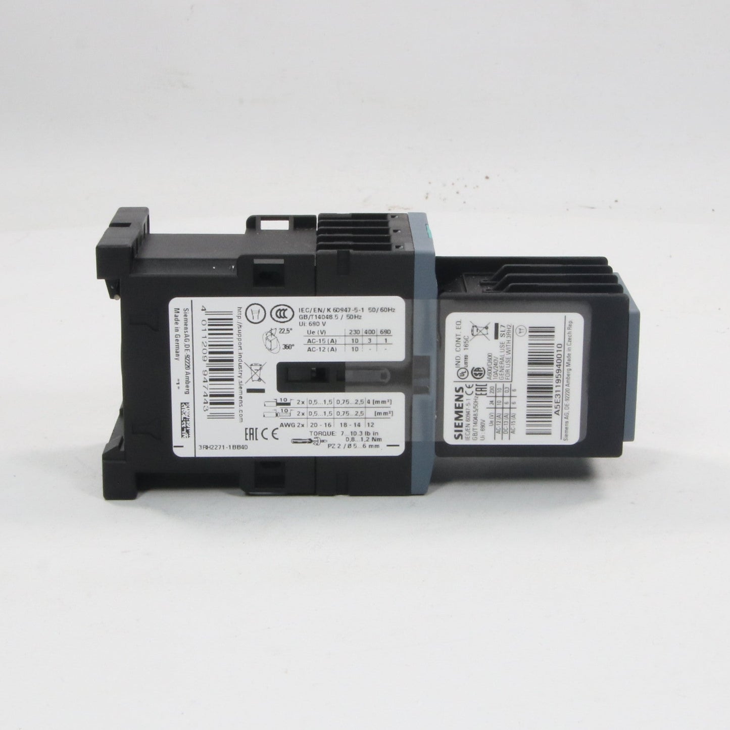 Siemens 3RH2271 1BB40 Contactor Relay-Contactor Relay-Used Industrial Parts