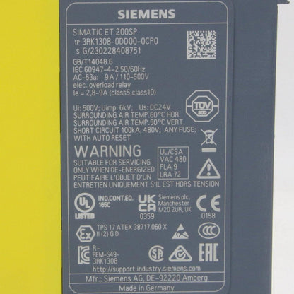 Siemens 3RK1308 0DD00 0CP0 Failsafe Reversing Starter-Failsafe Reversing Starter-Used Industrial Parts