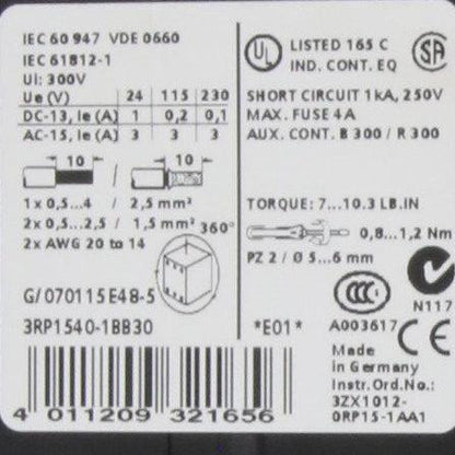 Siemens 3RP1540-1BB30 Timer Relay-Timer Relay-Used Industrial Parts