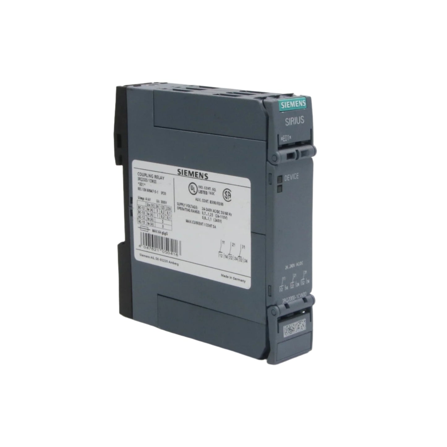 Siemens 3RQ2000 1CW00 Coupling Relay-Coupling Relay-Used Industrial Parts