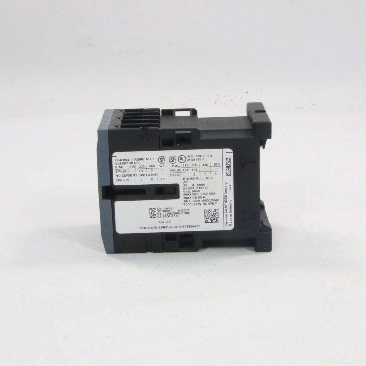 Siemens 3RT2015 1BB41 Power Contactor-Power Contactor-Used Industrial Parts