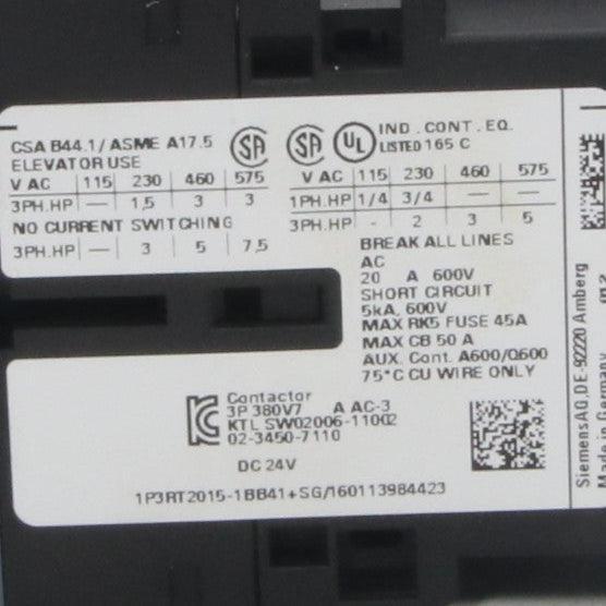 Siemens 3RT2015 1BB41 Power Contactor-Power Contactor-Used Industrial Parts