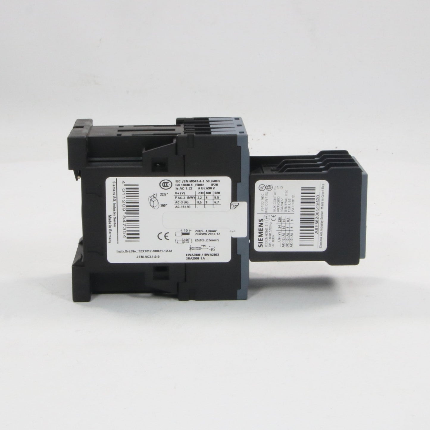 Siemens 3RT2016 2BB44 3MA0 Power Contactor-Power Contactor-Used Industrial Parts