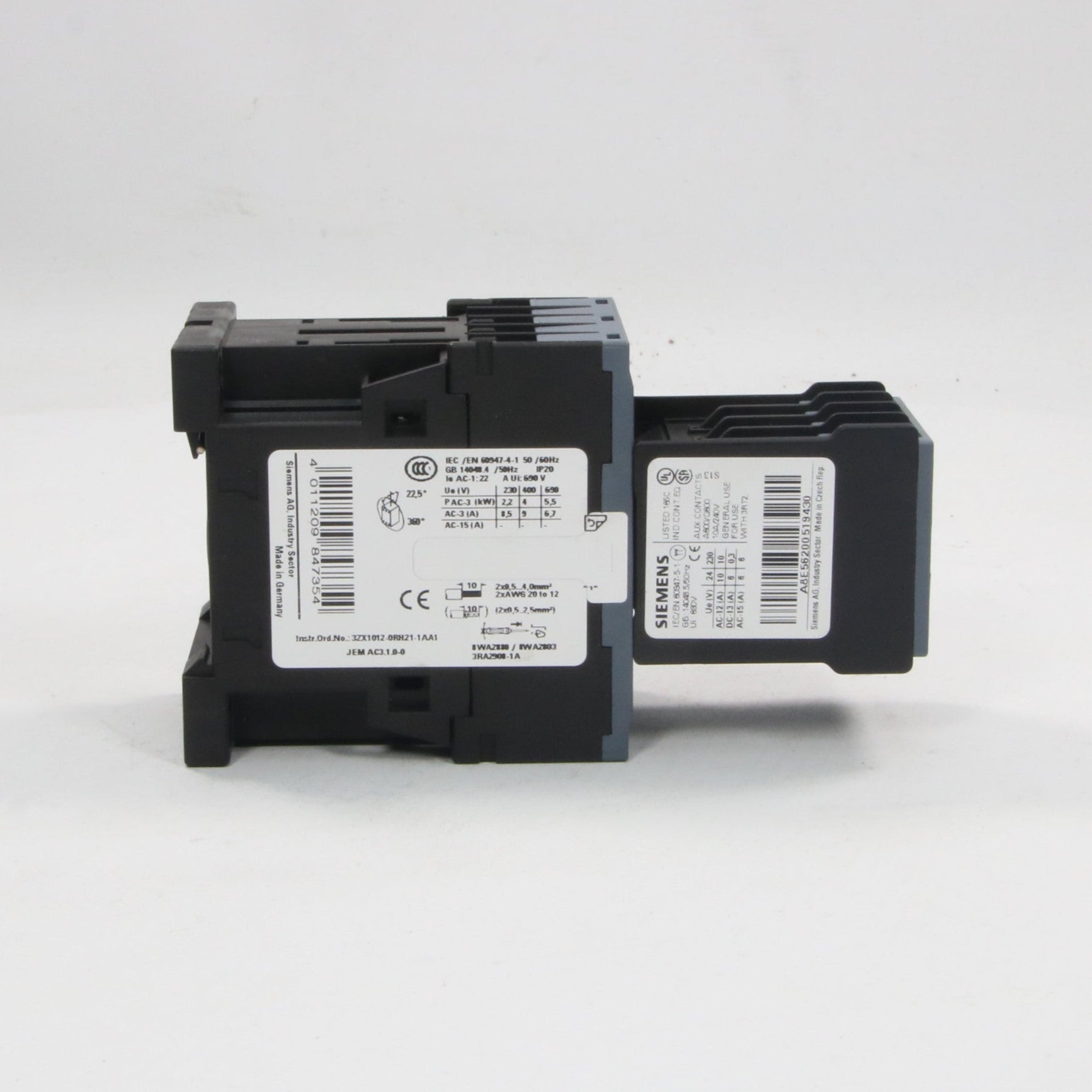 Siemens 3RT2016 2BB44 3MA0 Power Contactor-Power Contactor-Used Industrial Parts