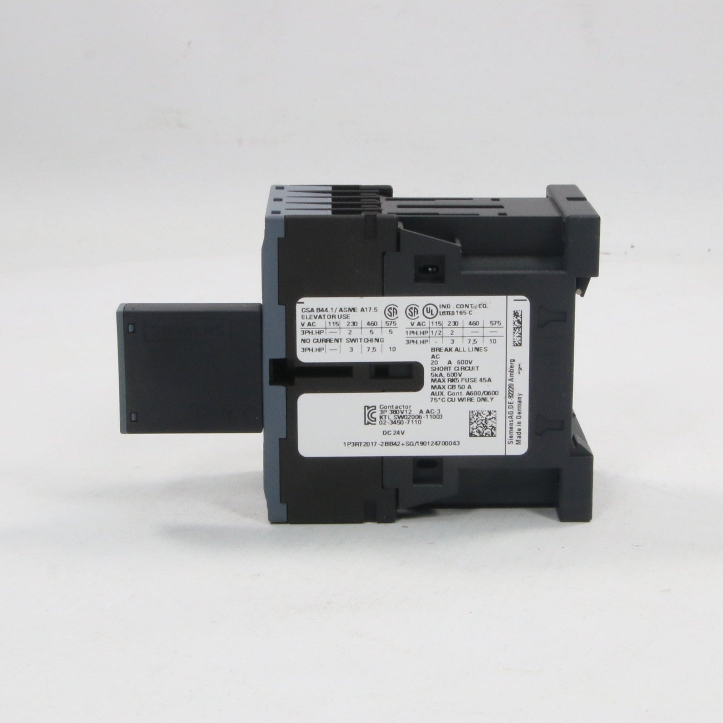 Siemens 3RT2017 2BB42 Power Contactor-Power Contactor-Used Industrial Parts