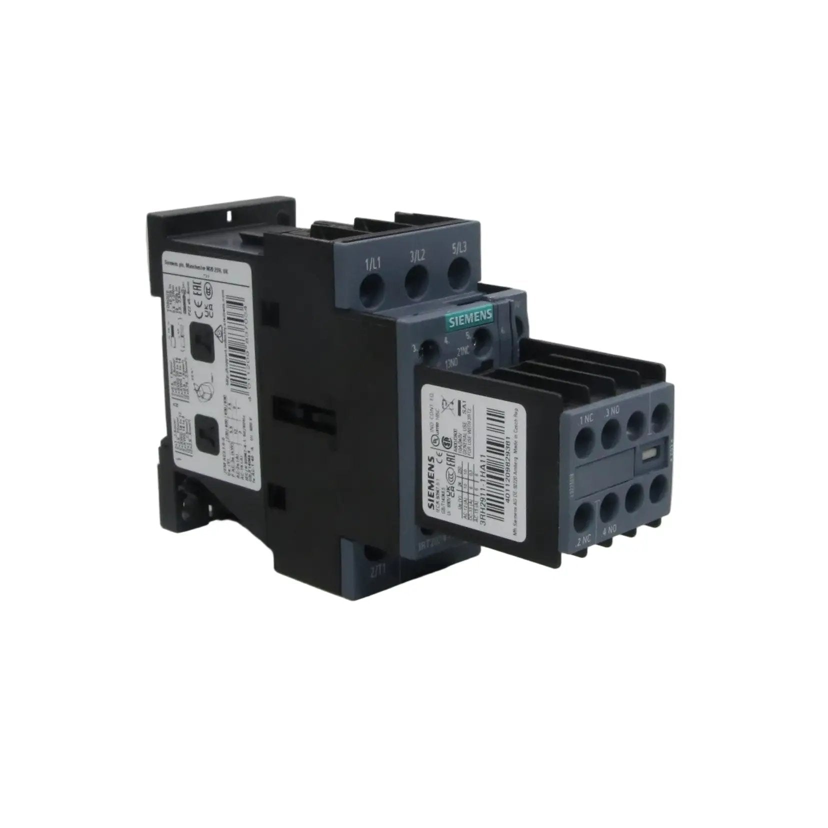 Siemens 3RT2024-1AP04 Power Contactor with Auxiliary Block-Power Contactor with Auxiliary Block-01-AA-05-07-01-6152429430426-Used Industrial Parts