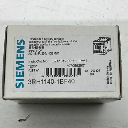 Siemens 3RTH1140-1BF40 Auxiliary Contactor-Auxiliary Contactor-Used Industrial Parts