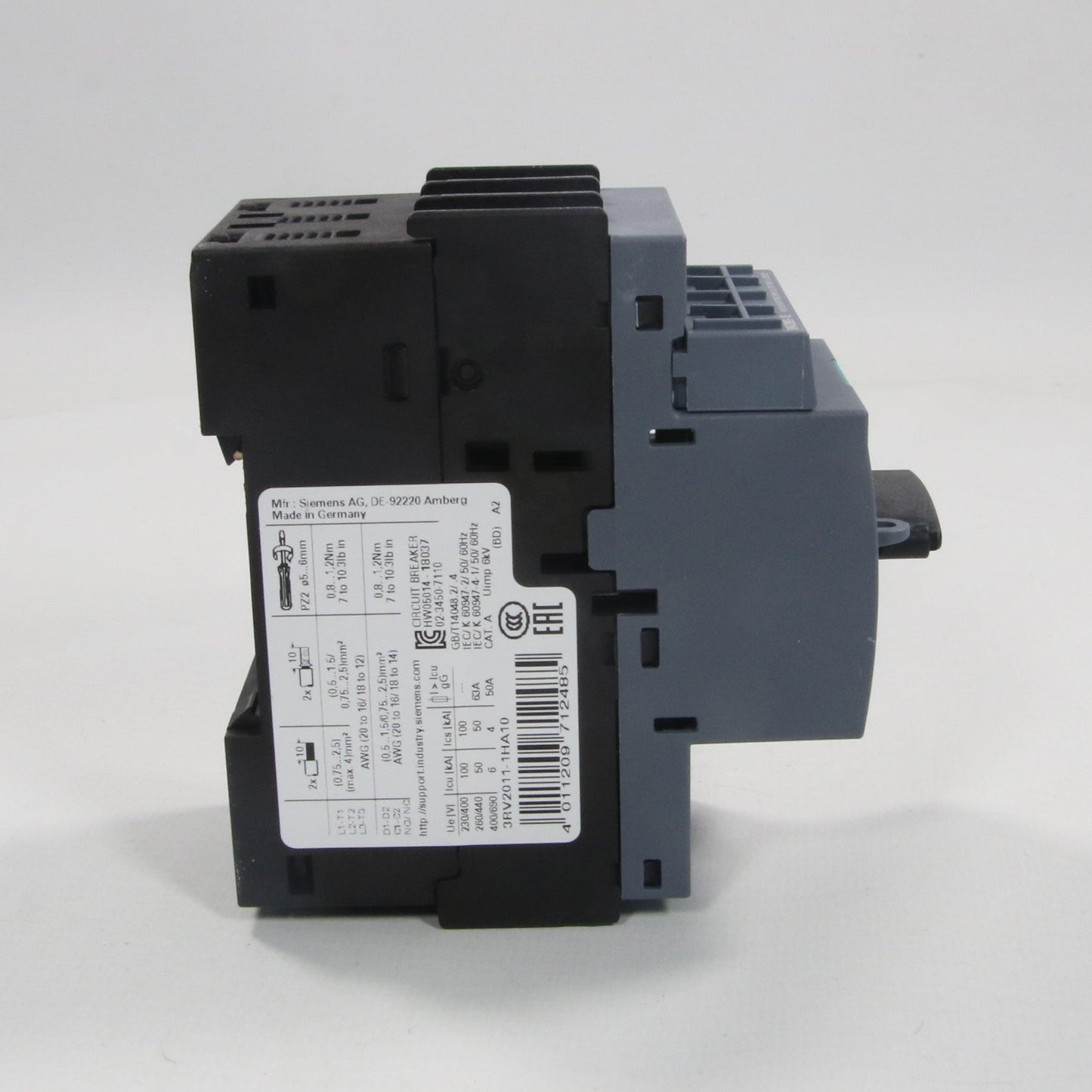Siemens 3RV2011-1HA10 Circuit Breaker-Circuit Breaker-Used Industrial Parts