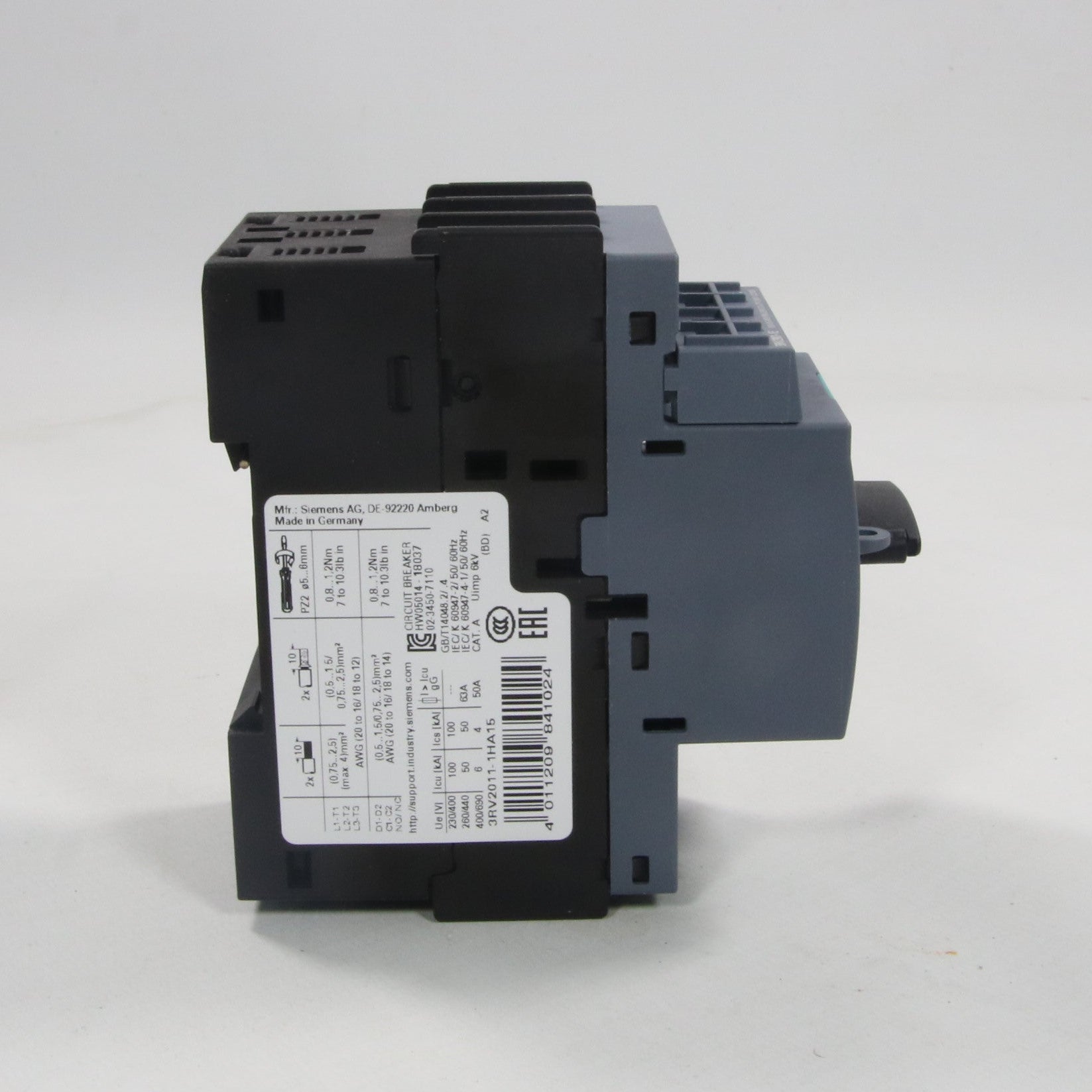 Siemens 3RV2011-1HA15 Motor Circuit Breaker-Motor Circuit Breaker-Used Industrial Parts