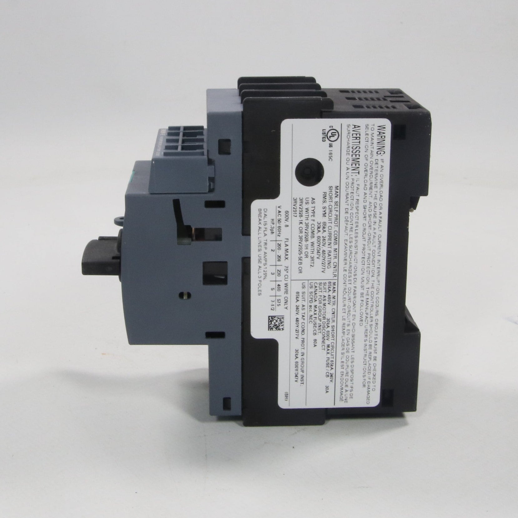 Siemens 3RV2011-1HA15 Motor Circuit Breaker-Motor Circuit Breaker-Used Industrial Parts