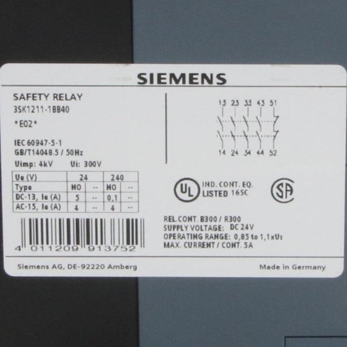 Siemens 3SK1211 1BB40 Safety Relay-Safety Relay-Used Industrial Parts