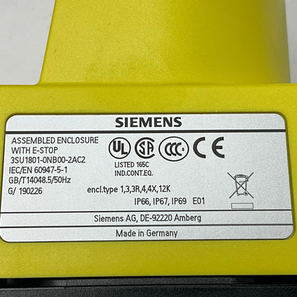 Siemens 3SU1801-0NA00-2AC2 Emergency Stop Push Button-Emergency Stop Push Button-Used Industrial Parts