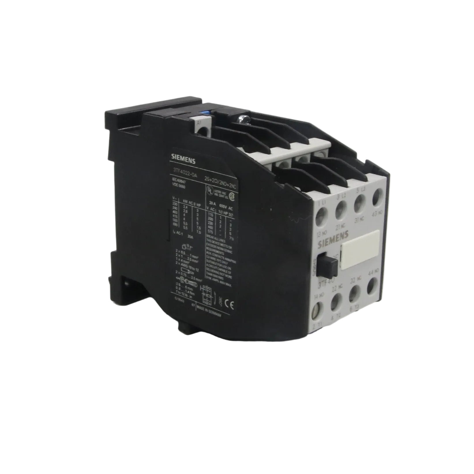 Siemens 3TF40 22-0AP0 Contactor-Contactor-01-AA-04-01-03-6152429440487-Used Industrial Parts