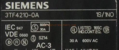 Siemens 3TF4210-0AP0 Contactor-Contactor-AE-01-03-Used Industrial Parts