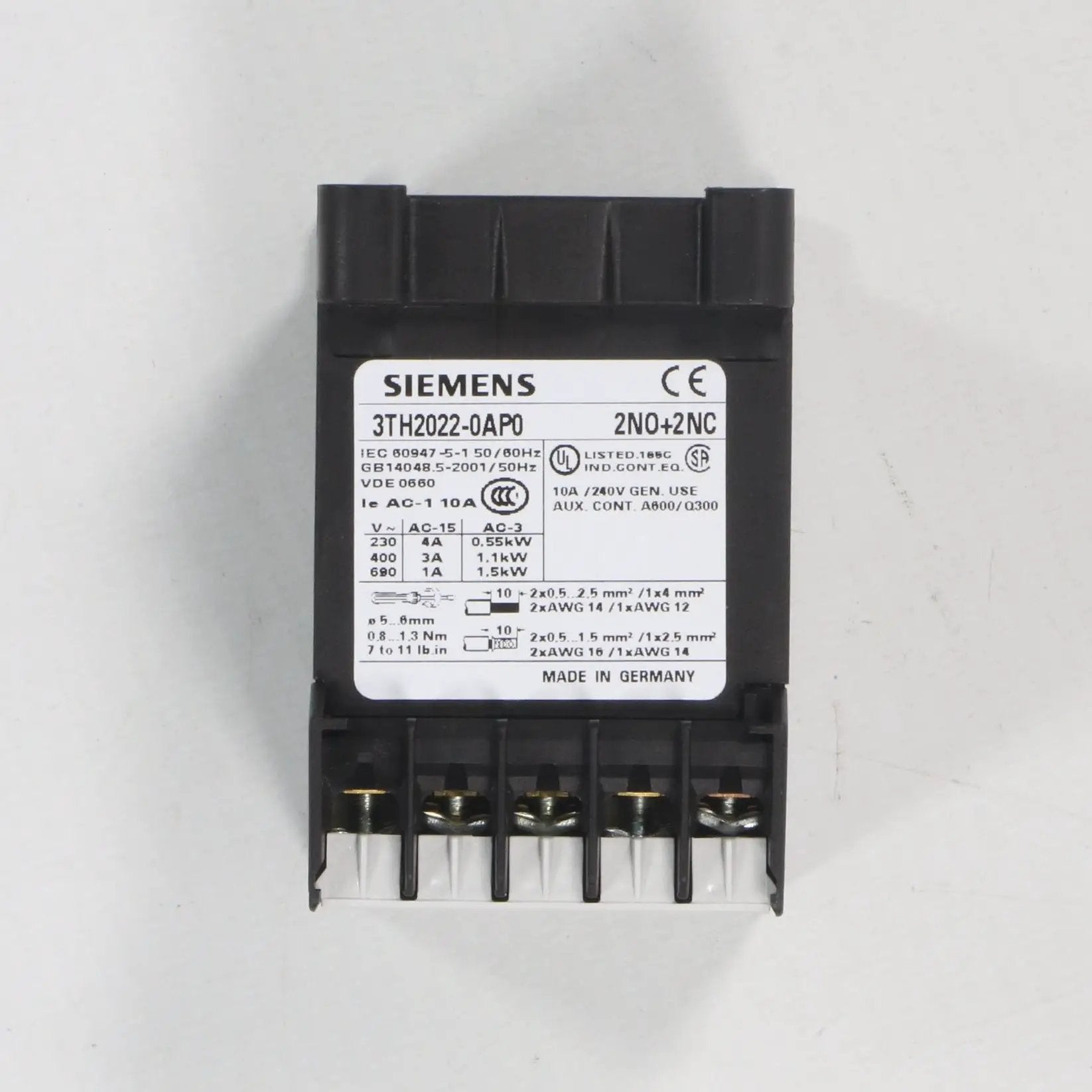 Siemens 3TH20 22-0AP0 Control Relay-Control Relay-Used Industrial Parts