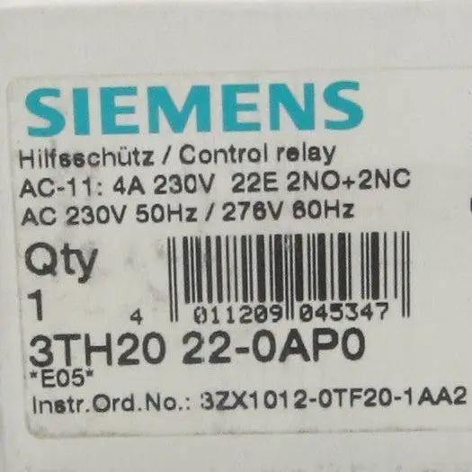 Siemens 3TH20 22-0AP0 Control Relay-Control Relay-Used Industrial Parts