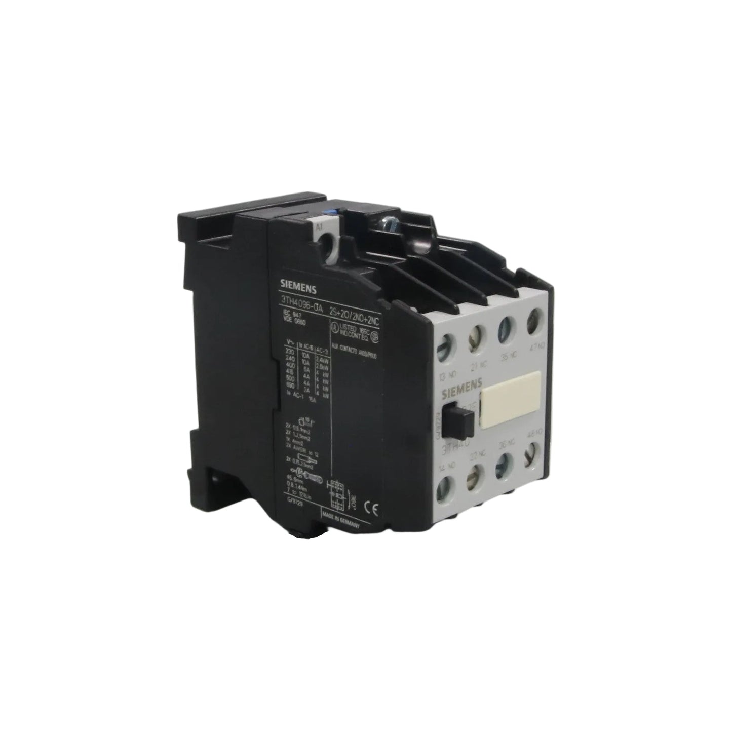 Siemens 3TH40 96-0AP0 Control Relay-Control Relay-01-AA-02-06-07-6152429449428-Used Industrial Parts