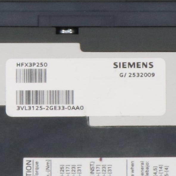 Siemens 3VL3125 2GE33 0AA0 Circuit Breaker-Circuit Breaker-Used Industrial Parts