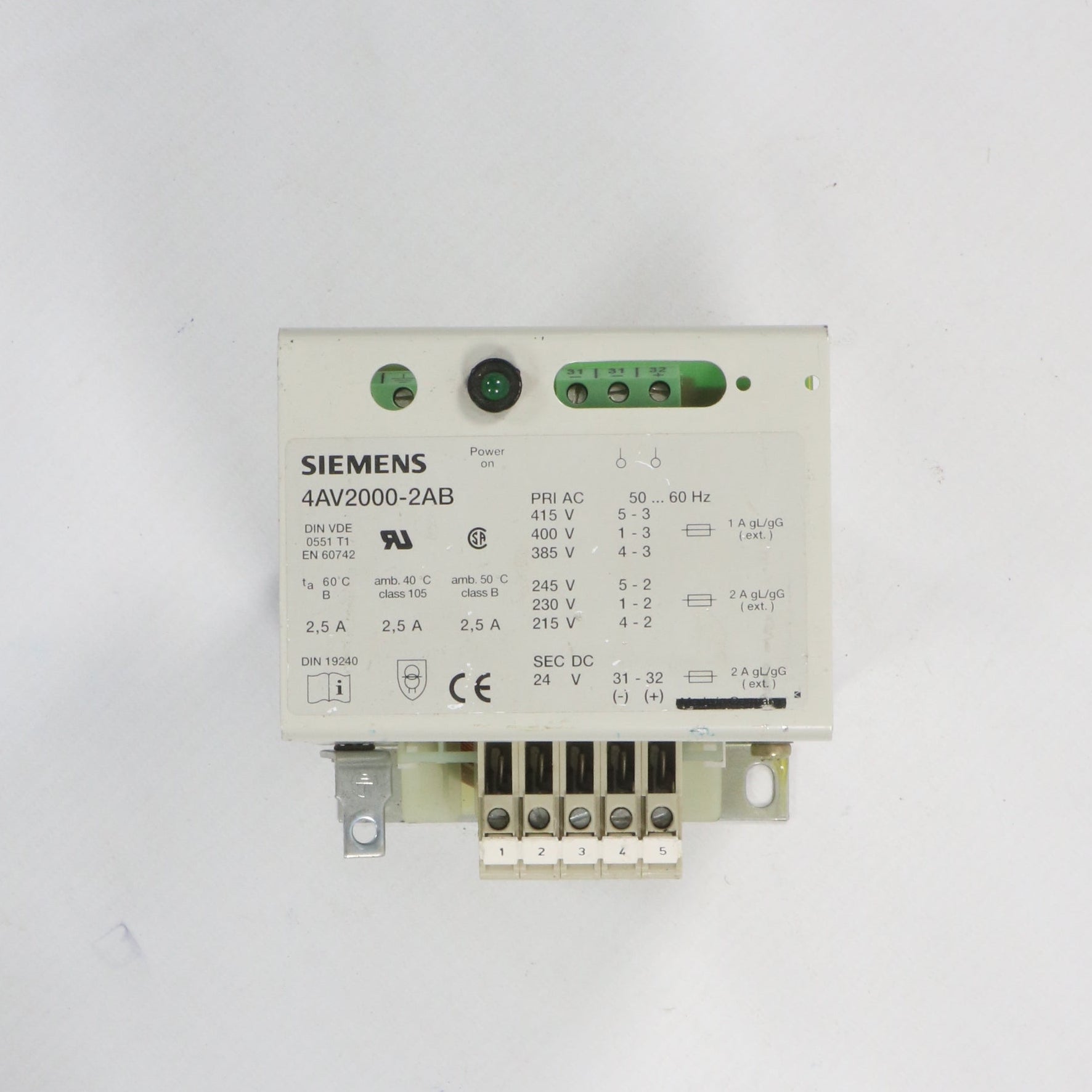 Siemens 4AV2000-2AB Rectifier Unit-Rectifier Unit-Used Industrial Parts