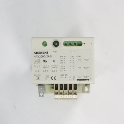 Siemens 4AV2000-2AB Rectifier Unit-Rectifier Unit-Used Industrial Parts
