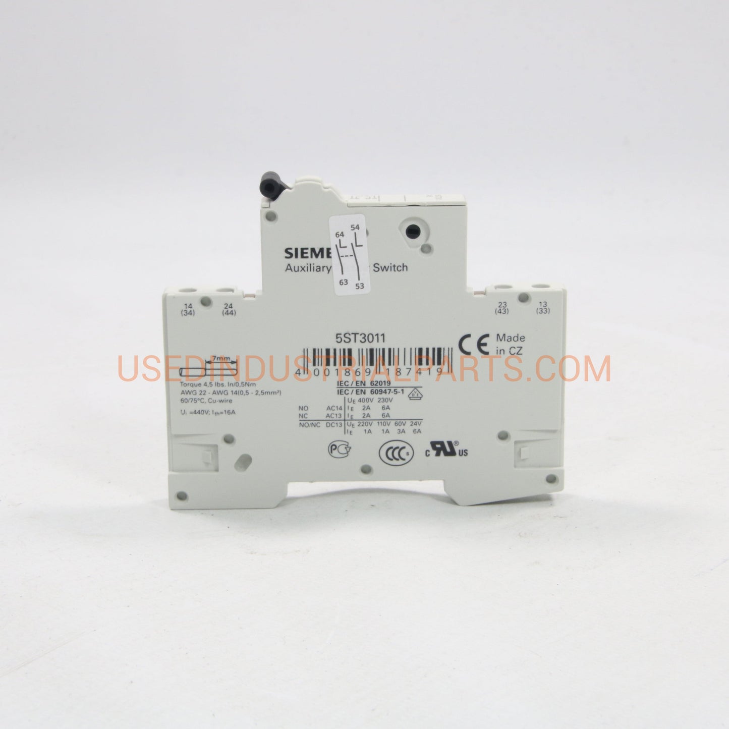 Siemens 5ST3011 Auxiliary Circuit Switch-Auxiliary Circuit Switch-AC-07-03-Used Industrial Parts