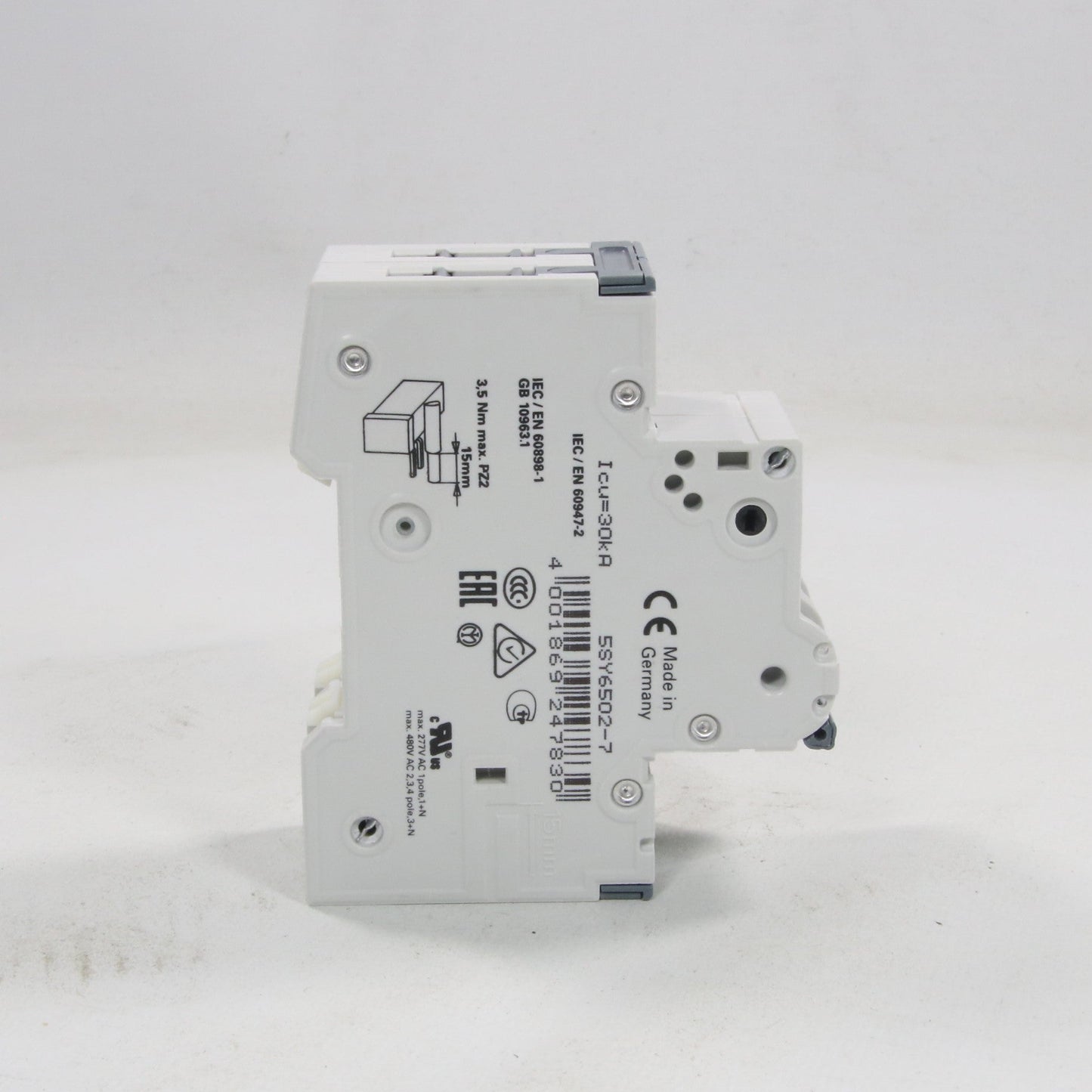 Siemens 5SY6502-7 Miniature Circuit Breaker-Miniature Circuit Breaker-Used Industrial Parts