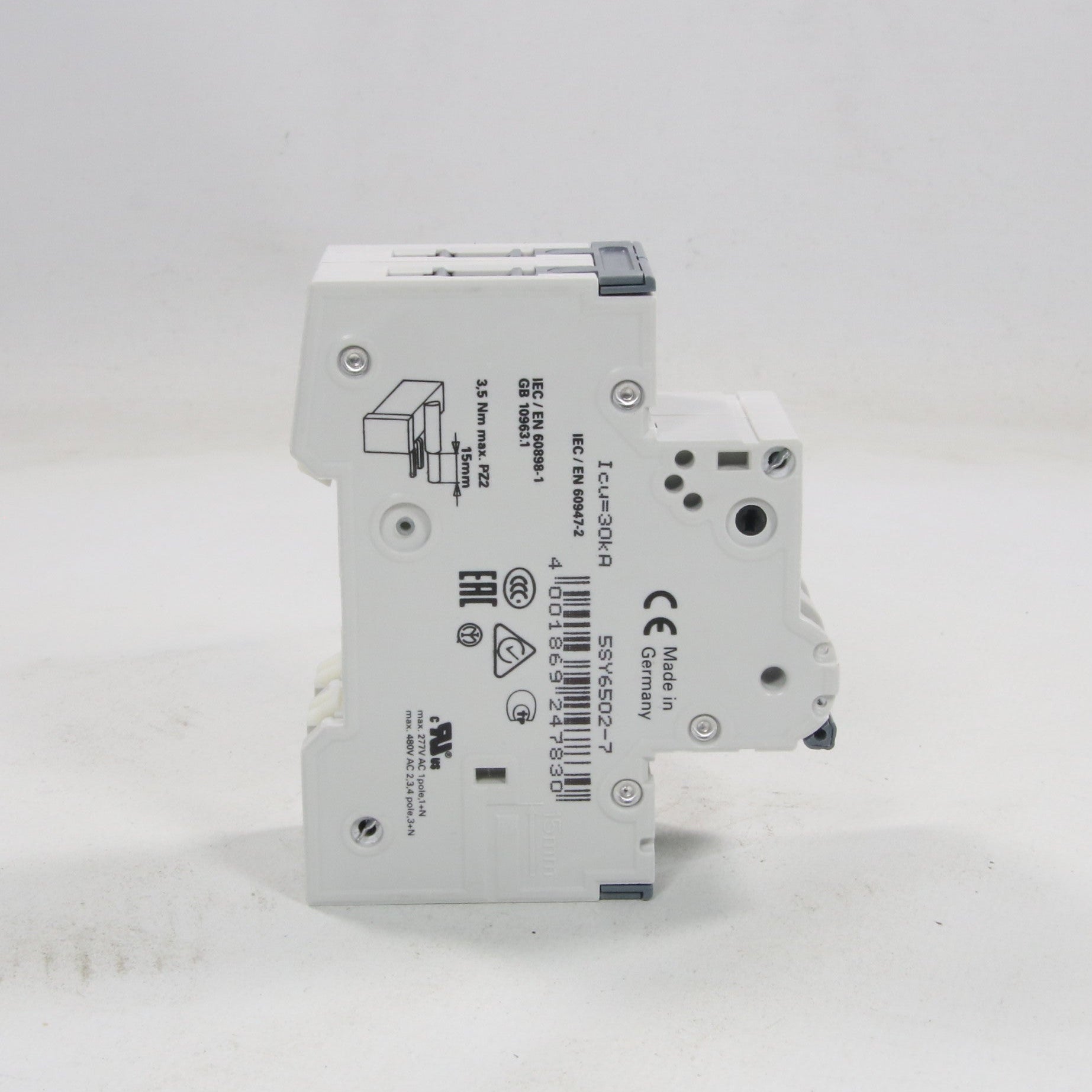Siemens 5SY6502-7 Miniature Circuit Breaker-Miniature Circuit Breaker-Used Industrial Parts