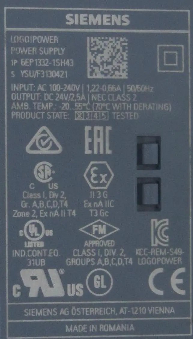 Siemens 6EP1332-1SH43 Stabilised Power Supply Unit-Stabilized Power Supply Unit-Used Industrial Parts