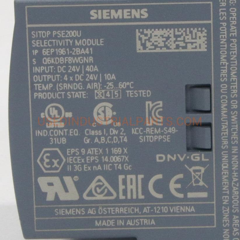 Siemens 6EP1961 2BA41 SITOP PSE200U Selectivity Module-Selectivity Module-CC-07-06-06-Used Industrial Parts