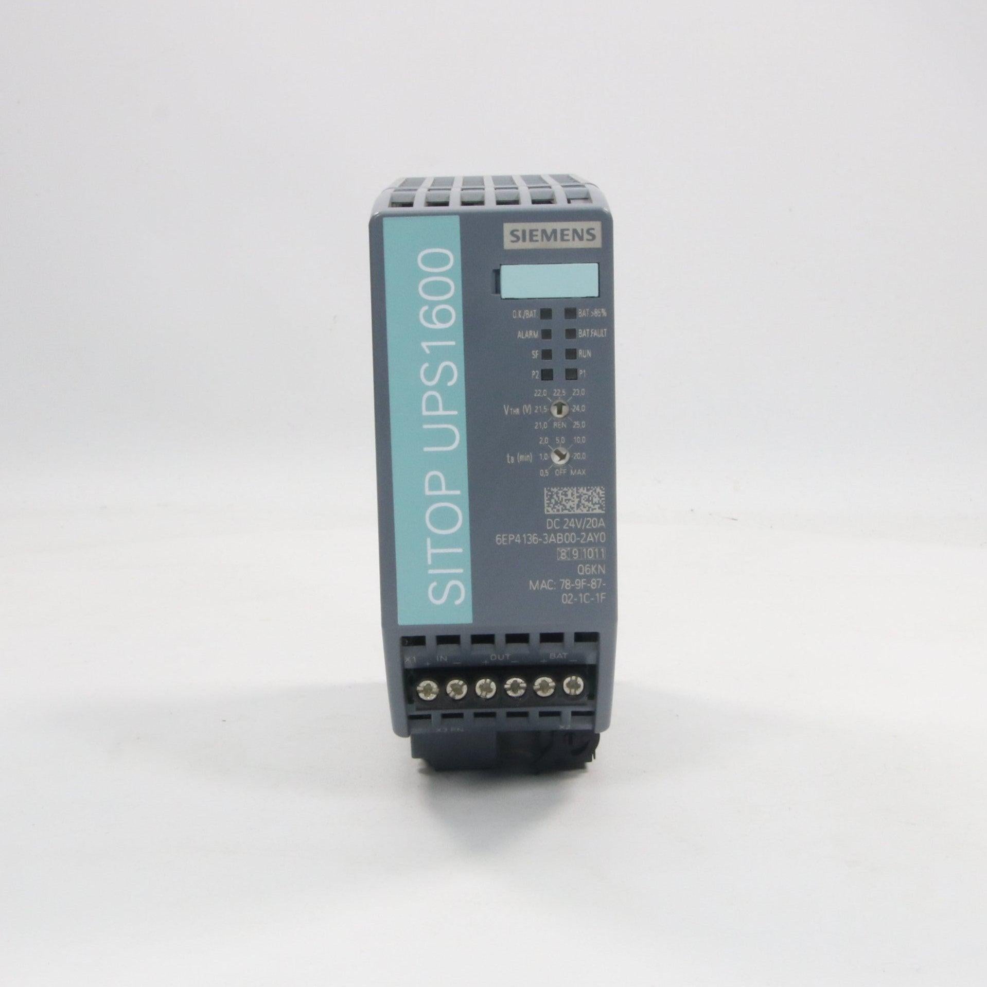 Siemens 6EP4136 3AB00 2AY0 Sitop UPS1600 Uninterruptible Power Supply-Power Control Unit-Used Industrial Parts